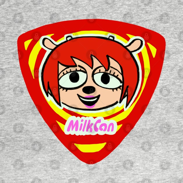 Mudwizard draws the red lammy milkcan band guitar pick / um jammer lammy sheep girl by mudwizard